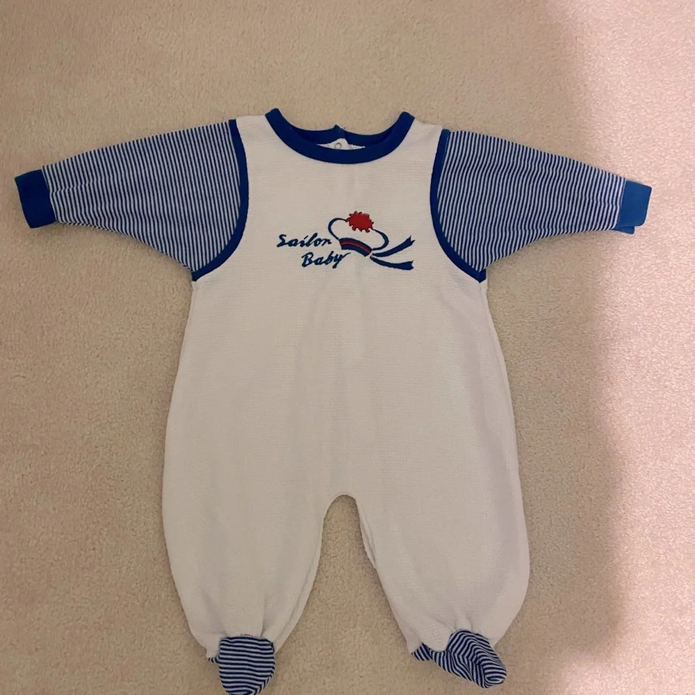 Vintage Gerber sailor baby onsie-large EUC